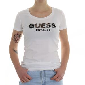 T-SHIRT MESH LOGO BIANCO